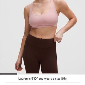 lululemon athletica Pink Sports Bra FlexyFlex Strappy Yoga Bra D-DD